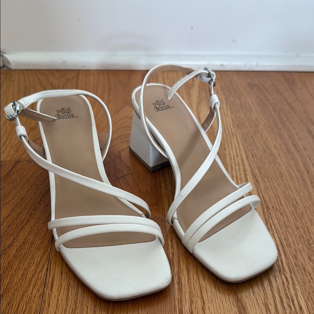 Wild Fable White Strappy Heeled Sandals